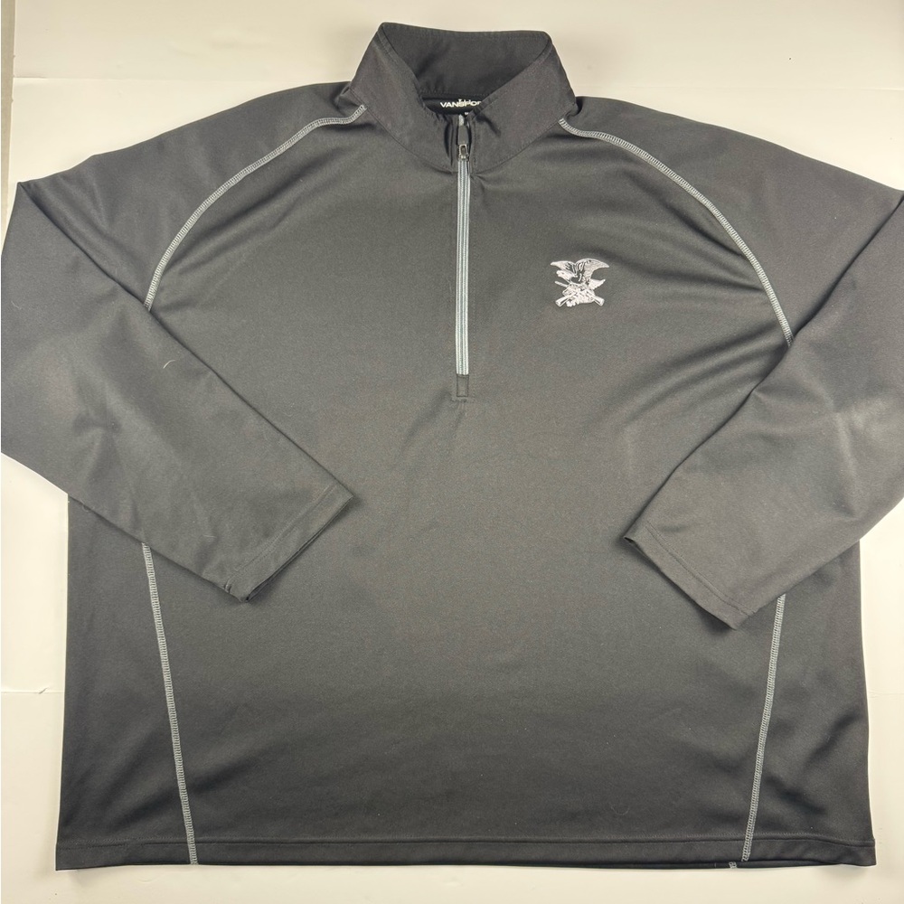 Men's Black Quarter-Zip long sleeved Jacket size 3X